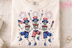 Dancing Skeletons 4th of July PNG, Patriotic Skeleton PNG Product Image 1