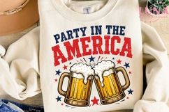 Party in the America Beer Mugs PNG, 4th of July PNG, Patriot Product Image 3