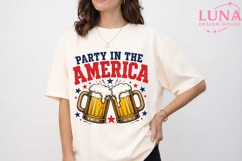 Party in the America Beer Mugs PNG, 4th of July PNG, Patriot Product Image 5