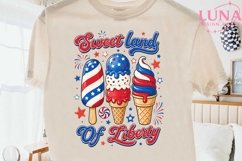 Sweet Land of Liberty Ice Cream PNG, 4th of July PNG, Patrio Product Image 2