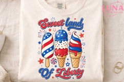 Sweet Land of Liberty Ice Cream PNG, 4th of July PNG, Patrio Product Image 4