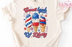 Sweet Land of Liberty Ice Cream PNG, 4th of July PNG, Patrio Product Image 5