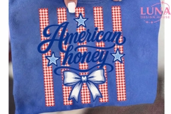 American Honey Patriotic Bow PNG, 4th of July Sublimation PN Product Image 6