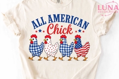 All American Chick PNG, Patriotic Chicken PNG, 4th of July P Product Image 5