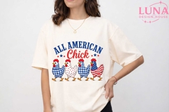 All American Chick PNG, Patriotic Chicken PNG, 4th of July P Product Image 1