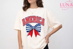America Bow PNG, Patriotic 4th of July PNG, Coquette Bow PNG Product Image 5