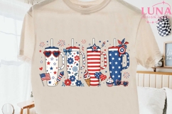 4th of July Stanley Tumbler PNG, Patriotic Tumbler Clipart P Product Image 2
