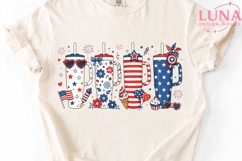 4th of July Stanley Tumbler PNG, Patriotic Tumbler Clipart P Product Image 5