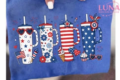 4th of July Stanley Tumbler PNG, Patriotic Tumbler Clipart P Product Image 6