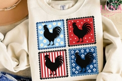 Patriotic Rooster PNG, Farmhouse Clipart, 4th of July Chicke Product Image 3