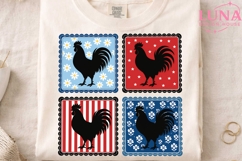 Patriotic Rooster PNG, Farmhouse Clipart, 4th of July Chicke Product Image 4