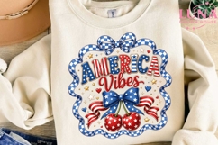 America Vibes Patriotic Cherries PNG, 4th of July Sublimatio Product Image 2