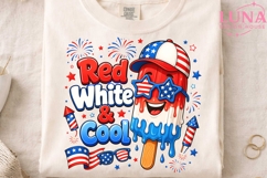 Red White Cool 4th of July Popsicle PNG, Patriotic Sublimati Product Image 4
