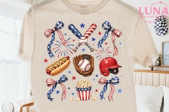 Patriotic Baseball PNG, July 4th Baseball Clipart, USA Sport Product Image 2