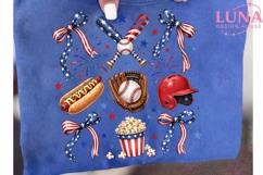 Patriotic Baseball PNG, July 4th Baseball Clipart, USA Sport Product Image 6