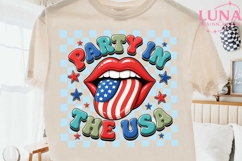 Party in the USA Lips PNG, 4th of July Sublimation, Patrioti Product Image 2
