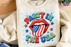 Party in the USA Lips PNG, 4th of July Sublimation, Patrioti Product Image 3