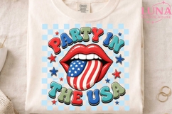 Party in the USA Lips PNG, 4th of July Sublimation, Patrioti Product Image 4