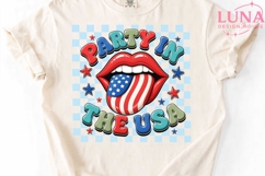 Party in the USA Lips PNG, 4th of July Sublimation, Patrioti Product Image 5