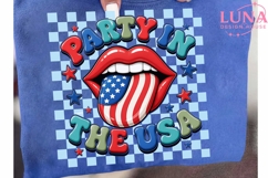 Party in the USA Lips PNG, 4th of July Sublimation, Patrioti Product Image 6