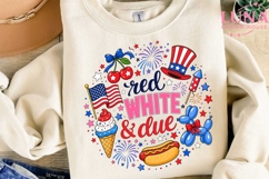 Red White and Due PNG, 4th of July Maternity PNG, Pregnancy Product Image 3