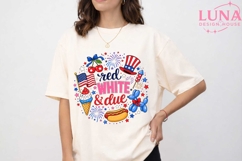 Red White and Due PNG, 4th of July Maternity PNG, Pregnancy Product Image 1
