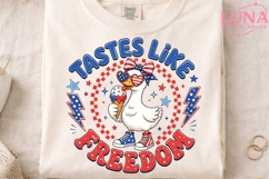 Tastes Like Freedom Duck PNG, 4th of July Sublimation PNG Product Image 4