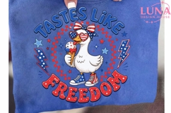 Tastes Like Freedom Duck PNG, 4th of July Sublimation PNG Product Image 6
