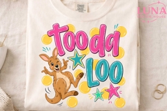 Toodaloo Kangaroo Png, Cute Kangaroo Sublimation Png, Kids P Product Image 3