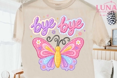 Bye Bye Butterfly PNG, Cute Butterfly Clipart, Girly PNG Product Image 2