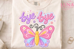 Bye Bye Butterfly PNG, Cute Butterfly Clipart, Girly PNG Product Image 4