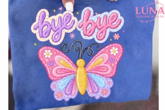Bye Bye Butterfly PNG, Cute Butterfly Clipart, Girly PNG Product Image 6