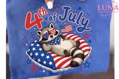4th of July Raccoon PNG, Patriotic Raccoon Clipart, USA Flag Product Image 6