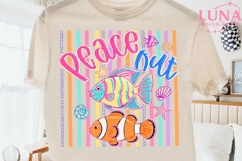 Peace Out Tropical Fish PNG, Summer Beach Clipart, Ocean PNG Product Image 2