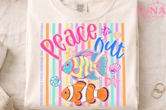 Peace Out Tropical Fish PNG, Summer Beach Clipart, Ocean PNG Product Image 4