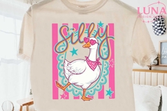 Silly Goose Retro Pink PNG, Funny Goose Clipart, Trendy Goos Product Image 2