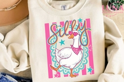 Silly Goose Retro Pink PNG, Funny Goose Clipart, Trendy Goos Product Image 3