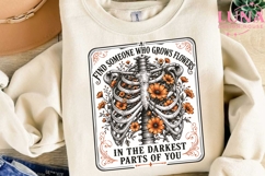 Skeleton Ribcage Flowers PNG, Floral Anatomy PNG, Gothic PNG Product Image 3