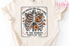 Skeleton Ribcage Flowers PNG, Floral Anatomy PNG, Gothic PNG Product Image 5