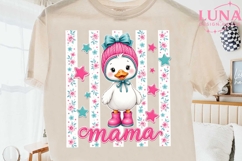 Cute Duck Mama Floral PNG, Duck Sublimation, Mama Duck PNG Product Image 2