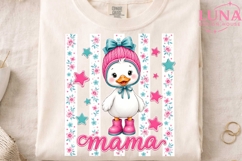 Cute Duck Mama Floral PNG, Duck Sublimation, Mama Duck PNG Product Image 4