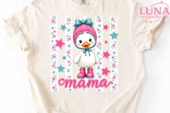 Cute Duck Mama Floral PNG, Duck Sublimation, Mama Duck PNG Product Image 5