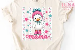Cute Duck Mama Floral PNG, Duck Sublimation, Mama Duck PNG Product Image 5