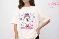 Cute Duck Mama Floral PNG, Duck Sublimation, Mama Duck PNG Product Image 1