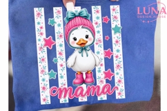 Cute Duck Mama Floral PNG, Duck Sublimation, Mama Duck PNG Product Image 6