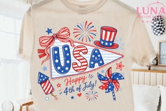 USA 4th of July Pennant PNG, Patriotic Sublimation Clipart Product Image 2
