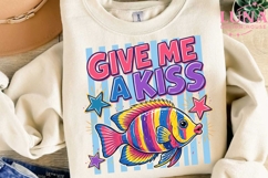 Give Me A Kiss Tropical Fish PNG, Cute Fish Clipart, Summer Product Image 3
