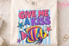 Give Me A Kiss Tropical Fish PNG, Cute Fish Clipart, Summer Product Image 4