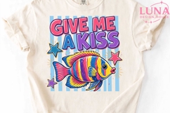 Give Me A Kiss Tropical Fish PNG, Cute Fish Clipart, Summer Product Image 5