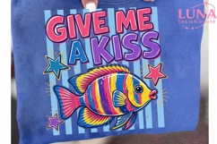 Give Me A Kiss Tropical Fish PNG, Cute Fish Clipart, Summer Product Image 6